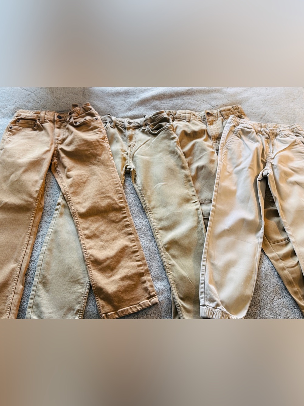 4-Piece Boys Size 7 Khaki & Cargo Pants Bundle | Cat & Jack, Amnesia